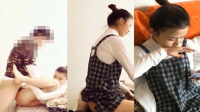 饥渴情侣久别重逢！衣服不脱急骑硬鸡巴狂野抽插