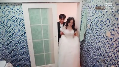 婚闹现场！婚前强试新娘晴儿，巨乳狂干内射骚穴